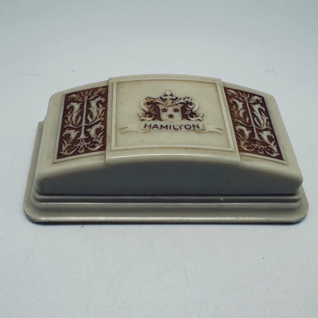 Vintage Hamilton Art Deco Presentation Watch Box Cream Celluloid